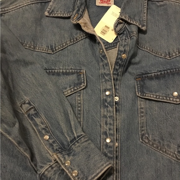 Women Levi Western Denim Jacket - Picture 4 of 5